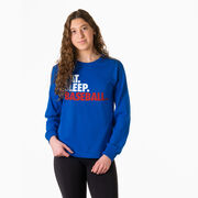 Baseball Tshirt Long Sleeve - Eat. Sleep. Baseball