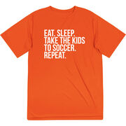 Soccer Short Sleeve Performance Tee - Eat Sleep Take The Kids To Soccer