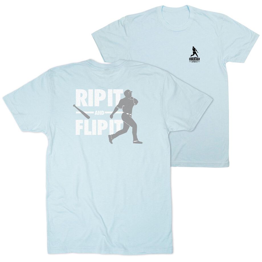 Baseball Short Sleeve T-Shirt - Rip It Flip It (Back Design)