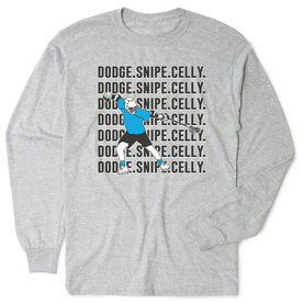 Guys Lacrosse Tshirt Long Sleeve - Dodge Snipe Celly