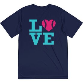 Softball Short Sleeve Performance Tee - Love