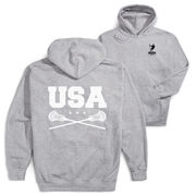 Guys Lacrosse Hooded Sweatshirt - USA Lacrosse (Back Design)