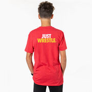 Wrestling Short Sleeve T-Shirt - Just Wrestle (Back Design)