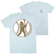 Baseball Short Sleeve T-Shirt - Baseball Bigfoot (Back Design)