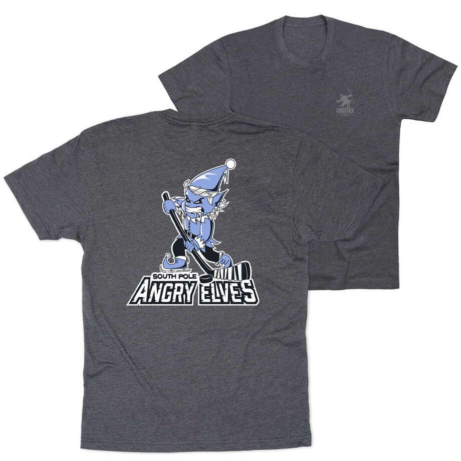 Hockey Short Sleeve T-Shirt - South Pole Angry Elves (Back Design)