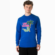 Guys Lacrosse Tshirt Long Sleeve - Lax Lizard