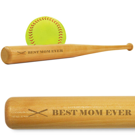 Engraved Mini Softball Bat - Best Mom Ever