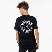 Wrestling Short Sleeve T-Shirt - Battle In Circle (Back Design)