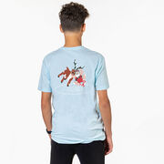 Wrestling Short Sleeve T-Shirt - Wrestling Reindeer (Back Design)