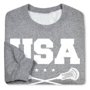 Guys Lacrosse Crewneck Sweatshirt - USA