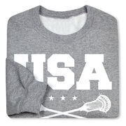 Guys Lacrosse Crewneck Sweatshirt - USA Lacrosse