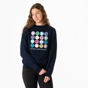 Soccer Crewneck Sweatshirt - Soccer Makes Me Happy