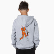 Baseball Hooded Sweatshirt - Home Run Zombie (Back Design)