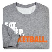 Basketball Crew Neck Sweatshirt - Eat Sleep Basketball