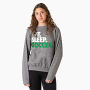 Soccer Crewneck Sweatshirt - Eat Sleep Soccer (Bold Text)