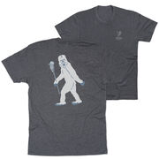 Guys Lacrosse Short Sleeve T-Shirt - Yeti (Walking) (Back Design)