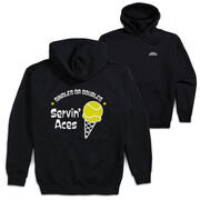 Tennis Hooded Sweatshirt - Servin' Aces (Back Design)