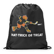 Hockey Drawstring Backpack - Hat-Trick or Treat