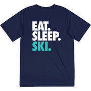 Skiing & Snowboarding Short Sleeve Performance Tee - Eat. Sleep. Ski.