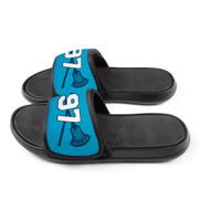 Guys Lacrosse Repwell&reg; Slide Sandals - Crossed Sticks with Number