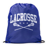 Lacrosse Crossed Sticks Drawstring Backpack