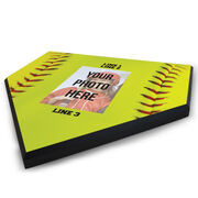 Softball Home Plate Plaque - Vertical Photo