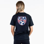 Soccer Short Sleeve T-Shirt - Soccer USA (Back Design)