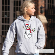 Volleyball Hooded Sweatshirt - Serving Holiday Cheer