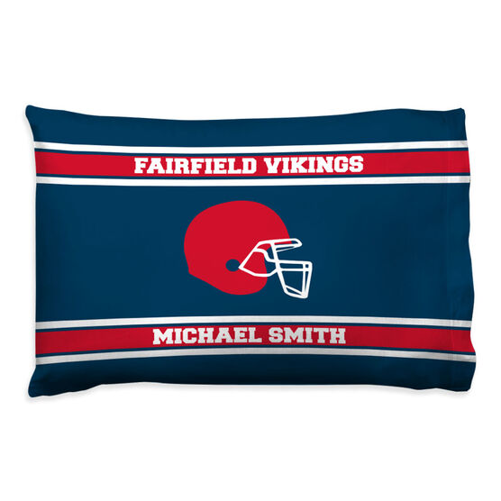 Football Pillowcase Personalized Helmet Chalktalksports