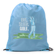 Golf Drawstring Backpack - Eat. Sleep. Golf
