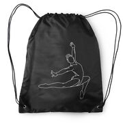 Gymnastics Drawstring Backpack - Gymnast Sketch