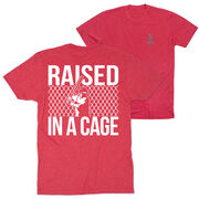 Baseball Short Sleeve T-Shirt - Raised in a Cage Baseball (Back Design)