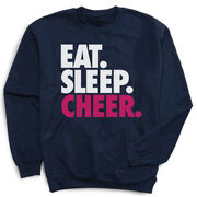 Cheerleading Crewneck Sweatshirt - Eat Sleep Cheer