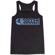 Soccer Flowy Racerback Tank Top - 100% Of The Shots