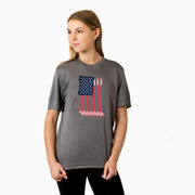 Hockey Short Sleeve Performance Tee - American Flag