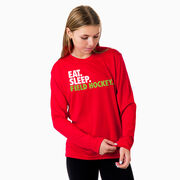 Field Hockey Long Sleeve Performance Tee - Eat. Sleep. Field Hockey.