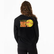 Softball Tshirt Long Sleeve - Nothing Soft About It (Back Design)