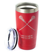 Girls Lacrosse 20 oz. Double Insulated Tumbler - Crossed Sticks Icon