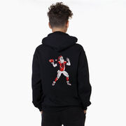 Football Hooded Sweatshirt - Touchdown Santa (Back Design)