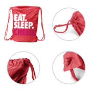 Cheerleading Drawstring Backpack Eat. Sleep. Cheer.