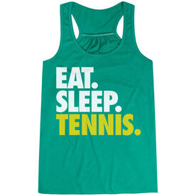 Tennis Flowy Racerback Tank Top - Eat Sleep Tennis (Bold)