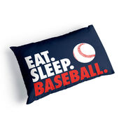 Baseball Pillowcase - Eat Sleep Baseball