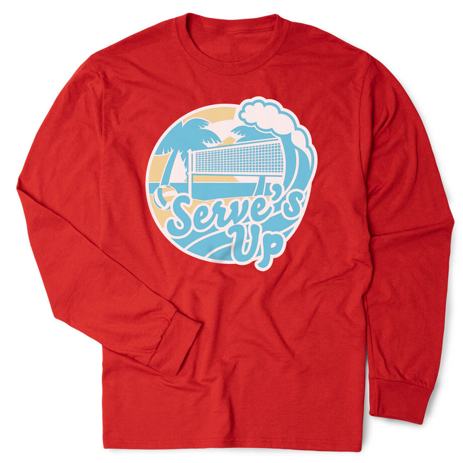 Volleyball Tshirt Long Sleeve - Serve's Up