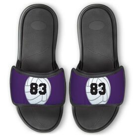 Volleyball Repwell&reg; Slide Sandals - Volleyball with Number