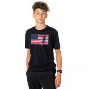 Guys Lacrosse Short Sleeve T-Shirt - Patriotic Lacrosse