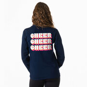 Cheerleading Tshirt Long Sleeve - Retro Cheer (Back Design)