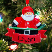 Hockey Ornament - Hockey Player Santa