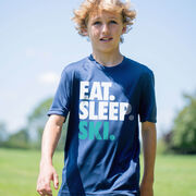 Skiing & Snowboarding Short Sleeve Performance Tee - Eat. Sleep. Ski.