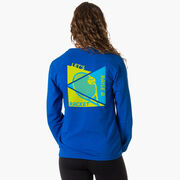 Tennis Tshirt Long Sleeve - Let's Raise A Racket (Back Design)