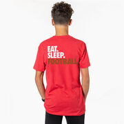 Football Short Sleeve T-Shirt - Eat. Sleep. Football. (Back Design)